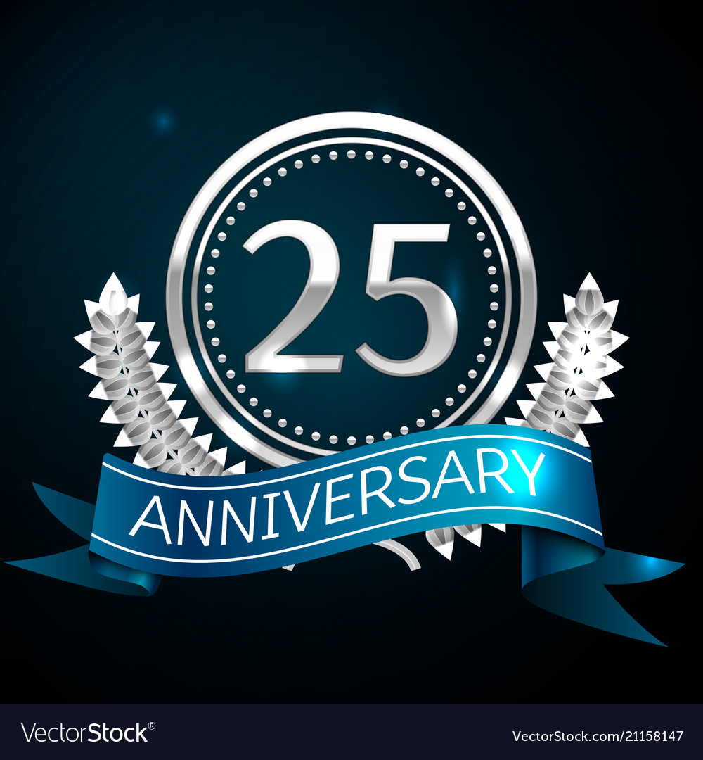 Twenty Five Years Anniversary Celebration Design Vector Image 6058