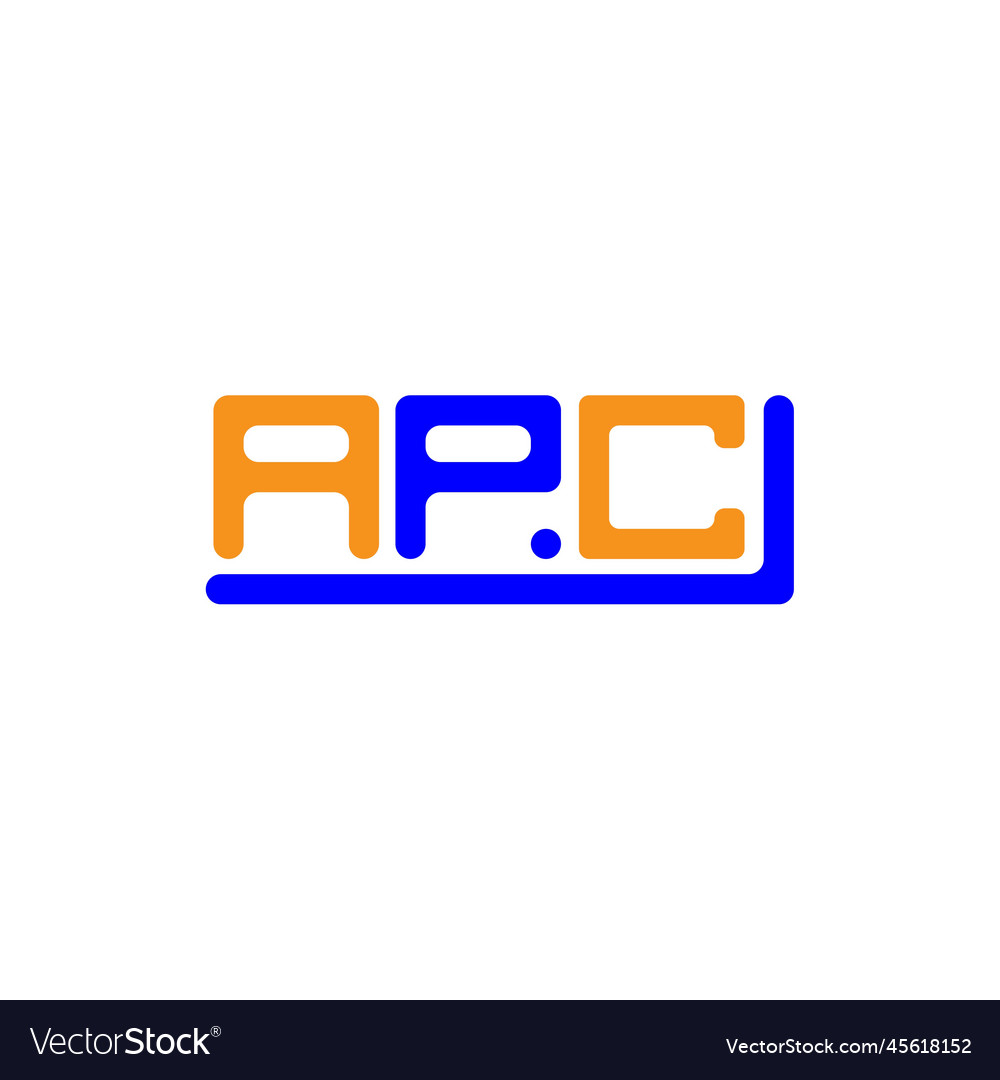Apc letter logo creative design with graphic apc Vector Image