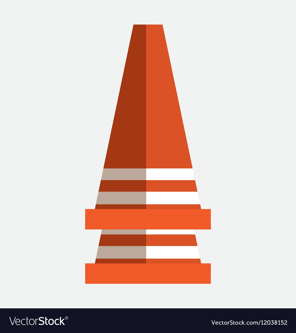 Cone construction isolated icon Royalty Free Vector Image