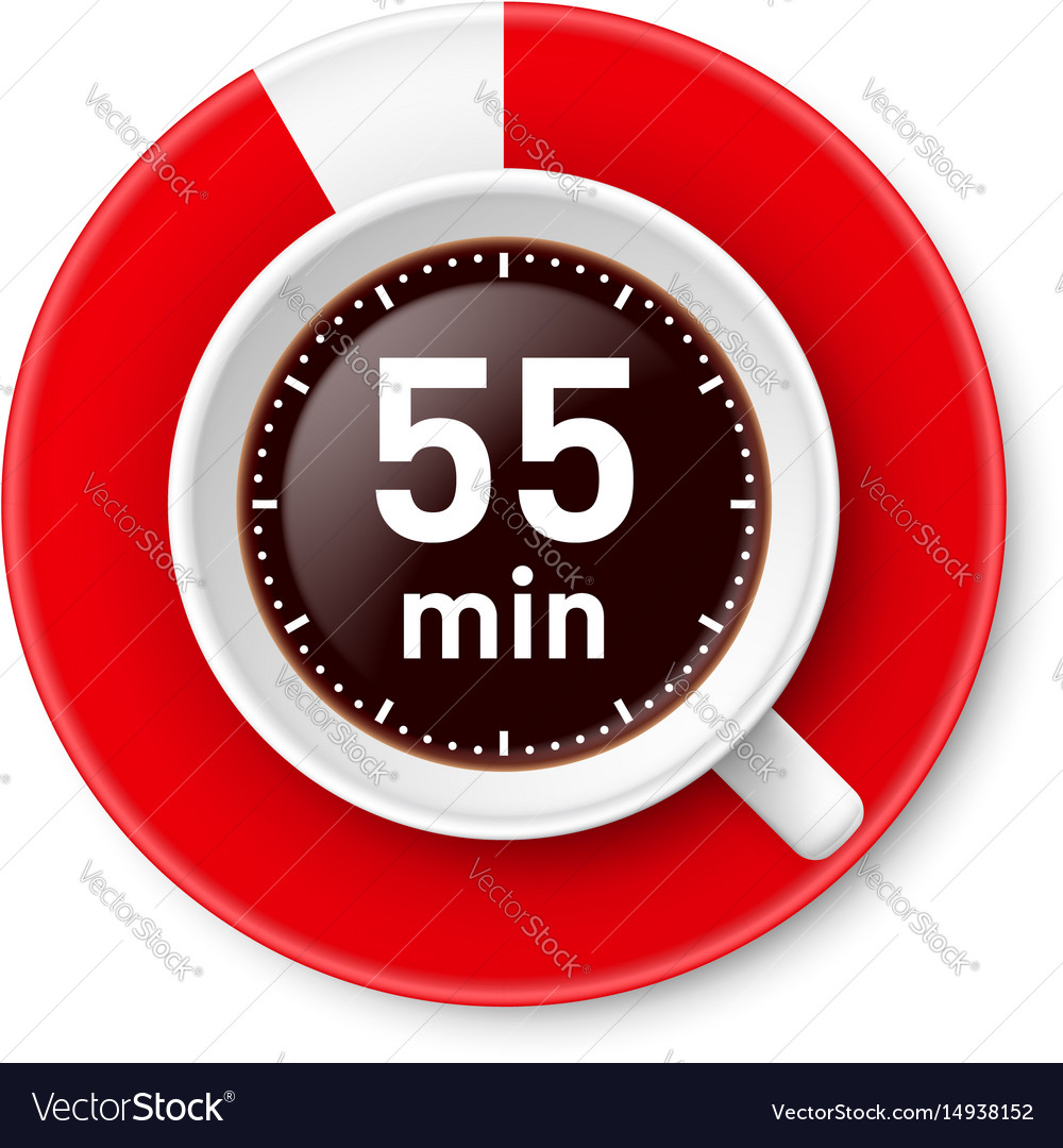 Cup of coffee with time limit for break