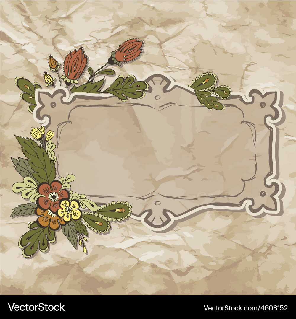 Floralframe Royalty Free Vector Image - VectorStock
