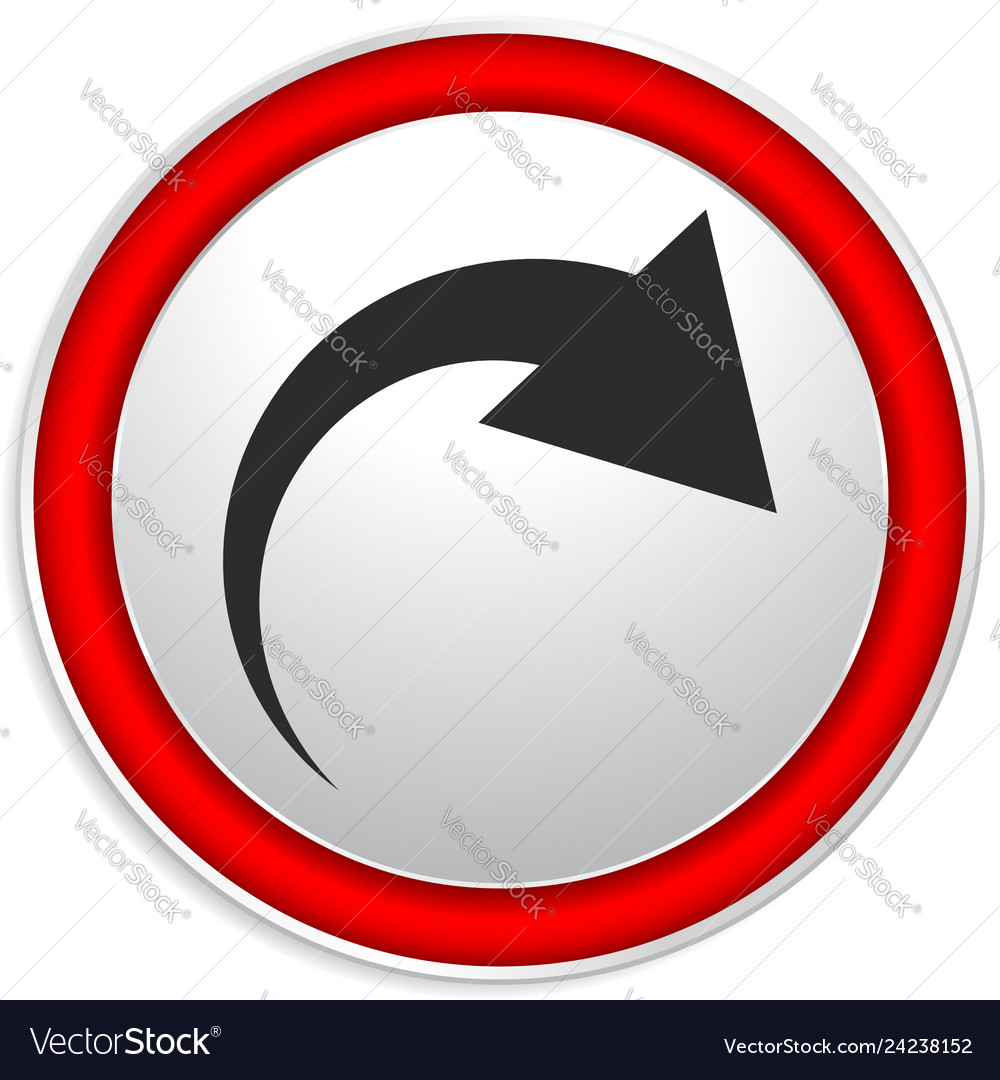 Icon with curved arrow fold twist rotate concept