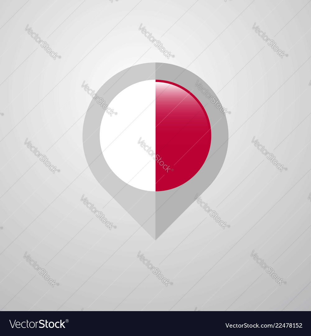 Karten-Navigation Pointer mit malta-Flagge Design