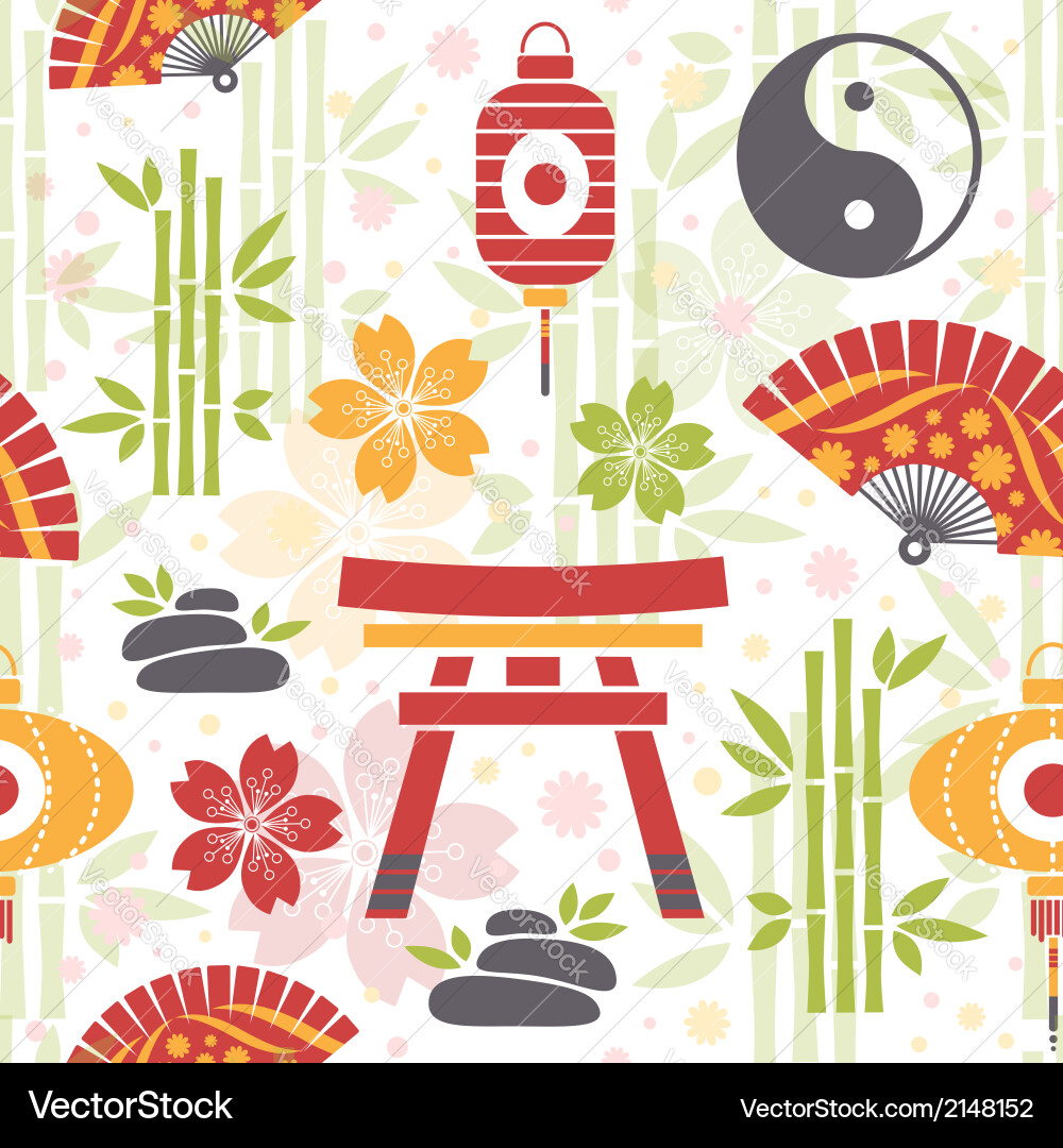 Oriental seamless pattern Royalty Free Vector Image