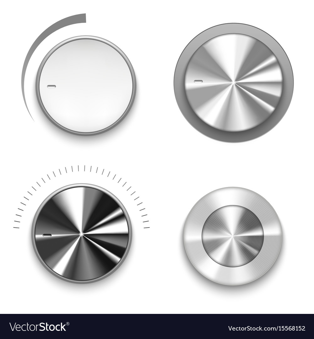 Realistic volume knob technology control Vector Image