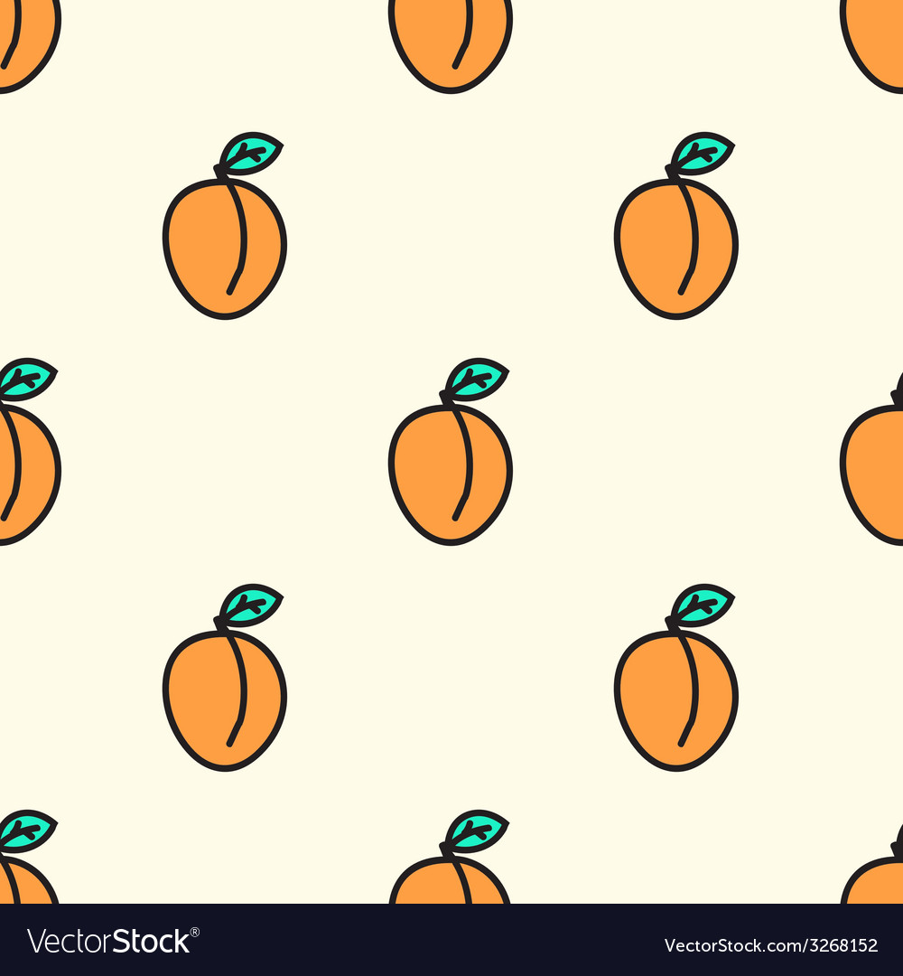 Seamless pattern with apricot