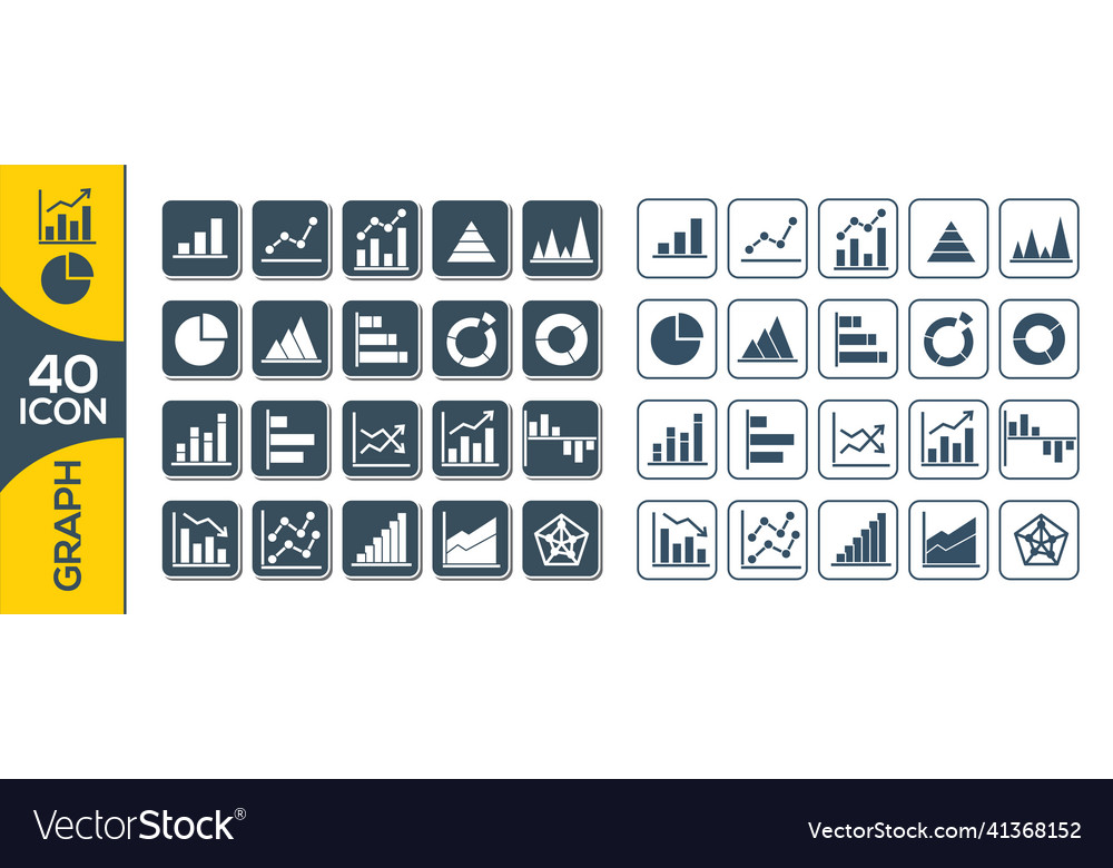 Simple set of diagram and graphs related icons