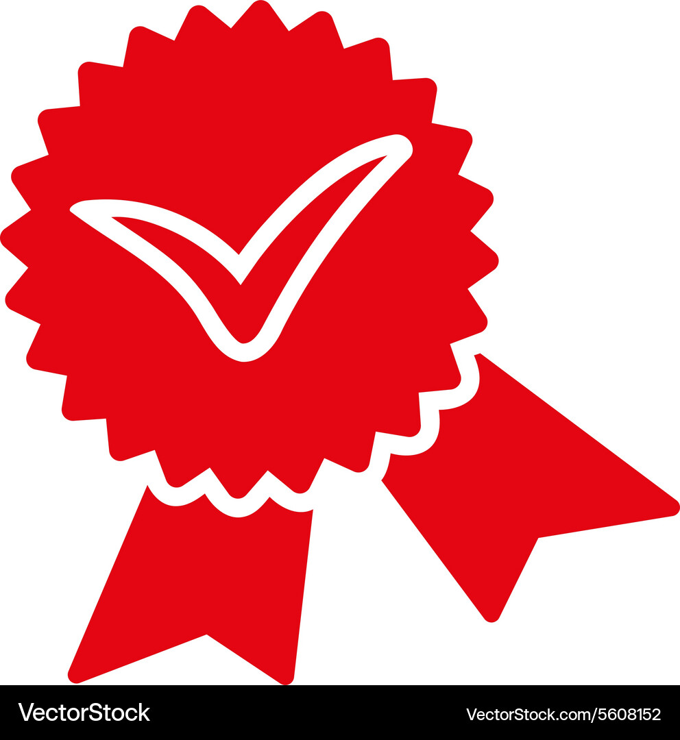 Validation seal icon from competition success Vector Image