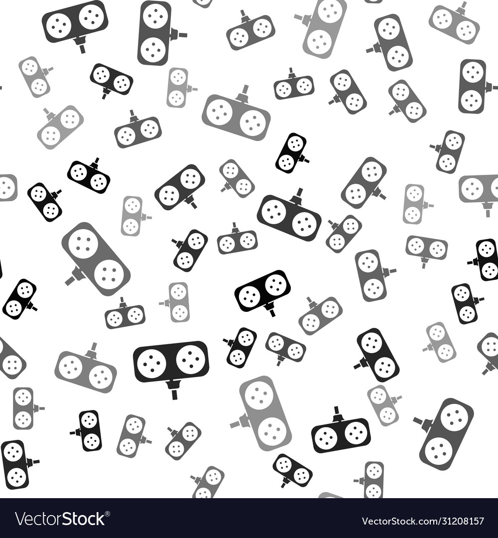 Black gamepad icon isolated seamless pattern vector image Black gamepad icon isolated seamless pattern