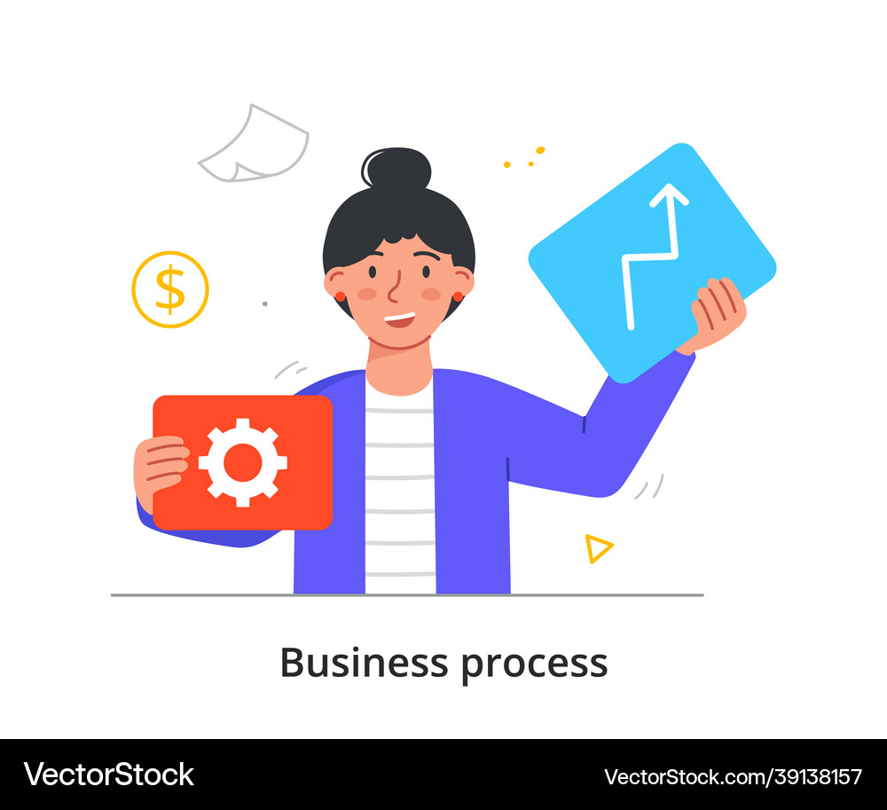 Business process concept Royalty Free Vector Image