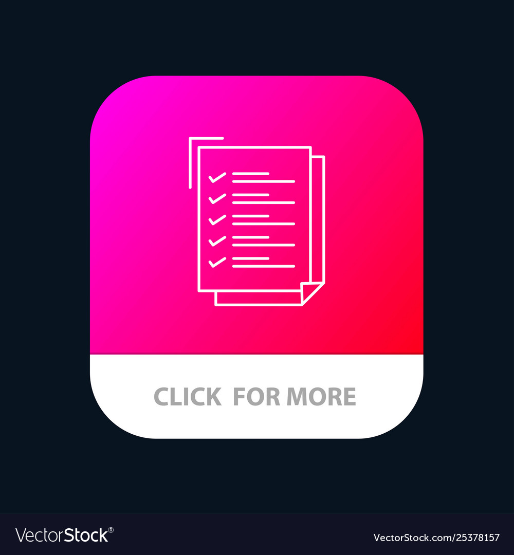 Checklist to do list work task notepad mobile app vector image Checklist to do list work task notepad mobile app