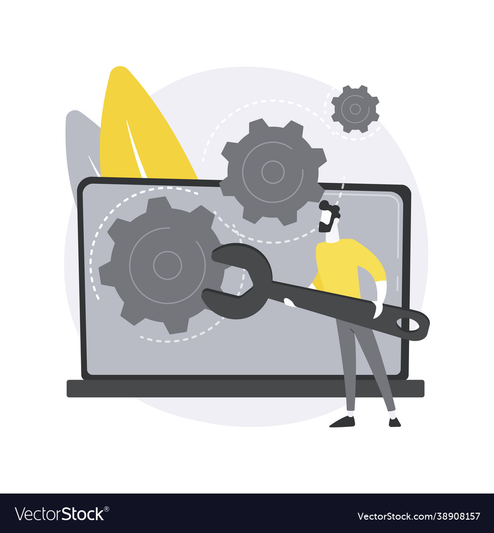 Computer troubleshooting abstract concept vector image Computer troubleshooting abstract concept