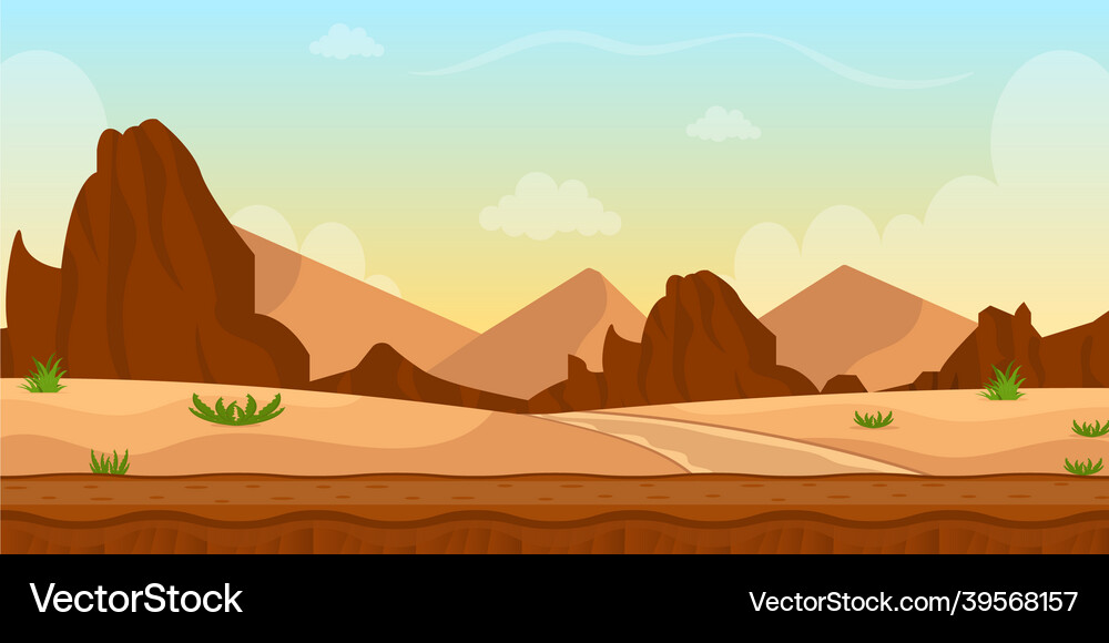 Desert background Royalty Free Vector Image - VectorStock