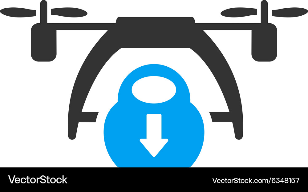 Drone Unloading Icon Royalty Free Vector Image