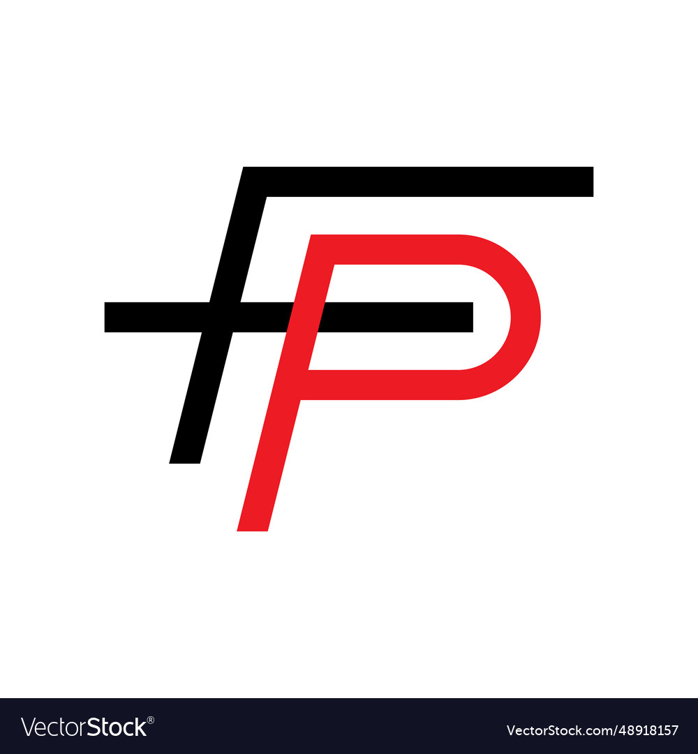 Fp f p modern monogram letters initial based vector image Fp f p modern monogram letters initial based