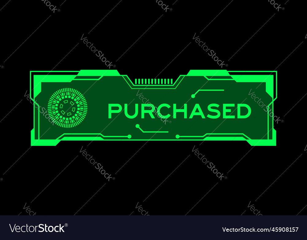 Green color of futuristic hud banner that have