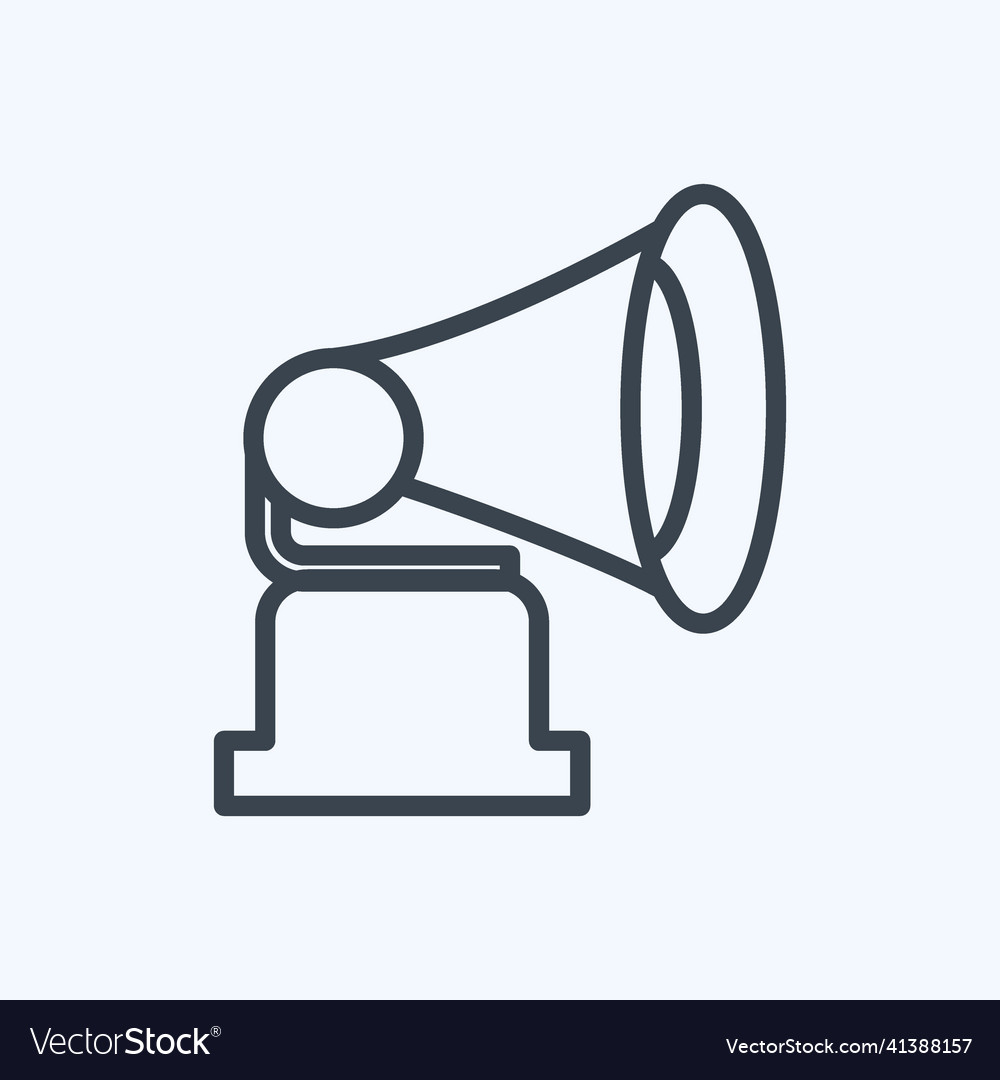 Icon record player - line style simple good Vector Image Icon record player - line style simple good