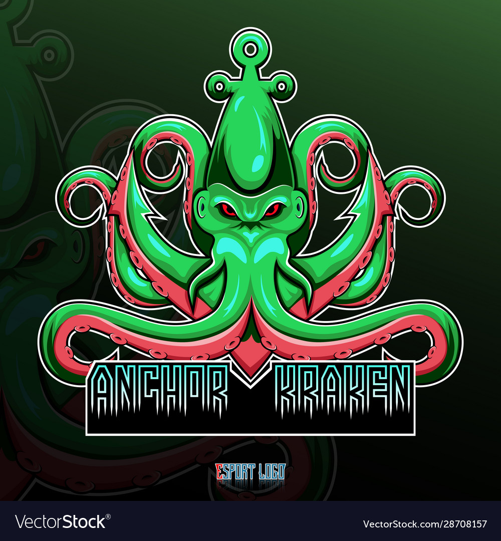 Kraken octopus esport mascot logo design