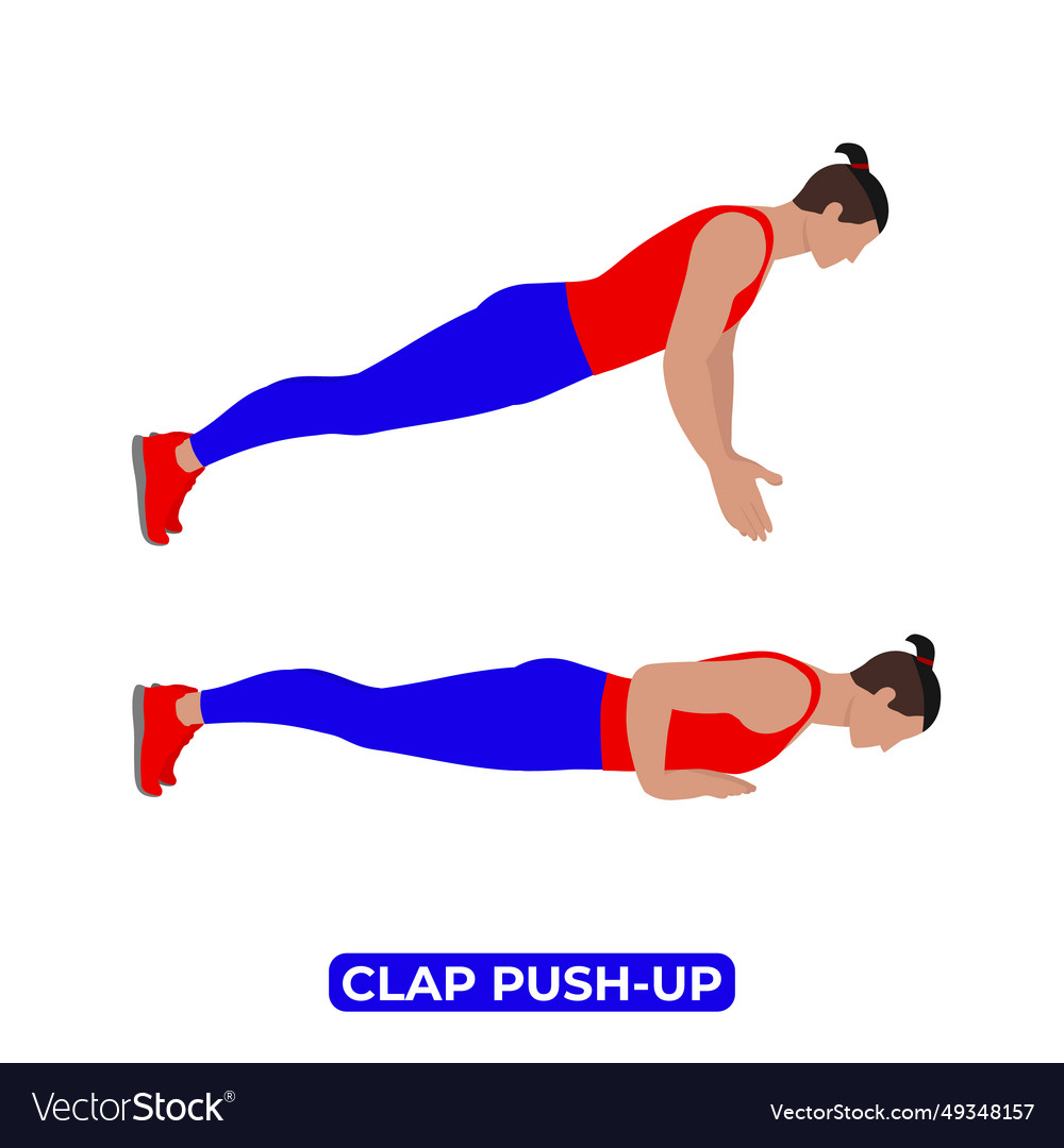 Man doing clap push up exercise for chest