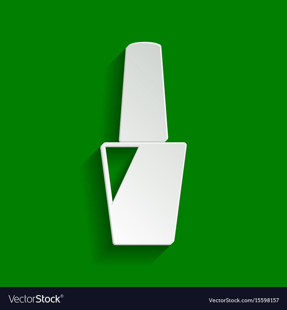 Nail polish sign paper whitish icon