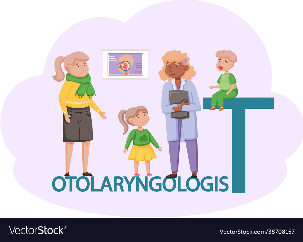 Otology doctor with patient otorhinolaryngology