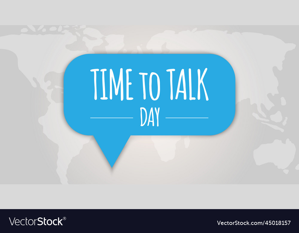 Time to talk day background banner Royalty Free Vector Image