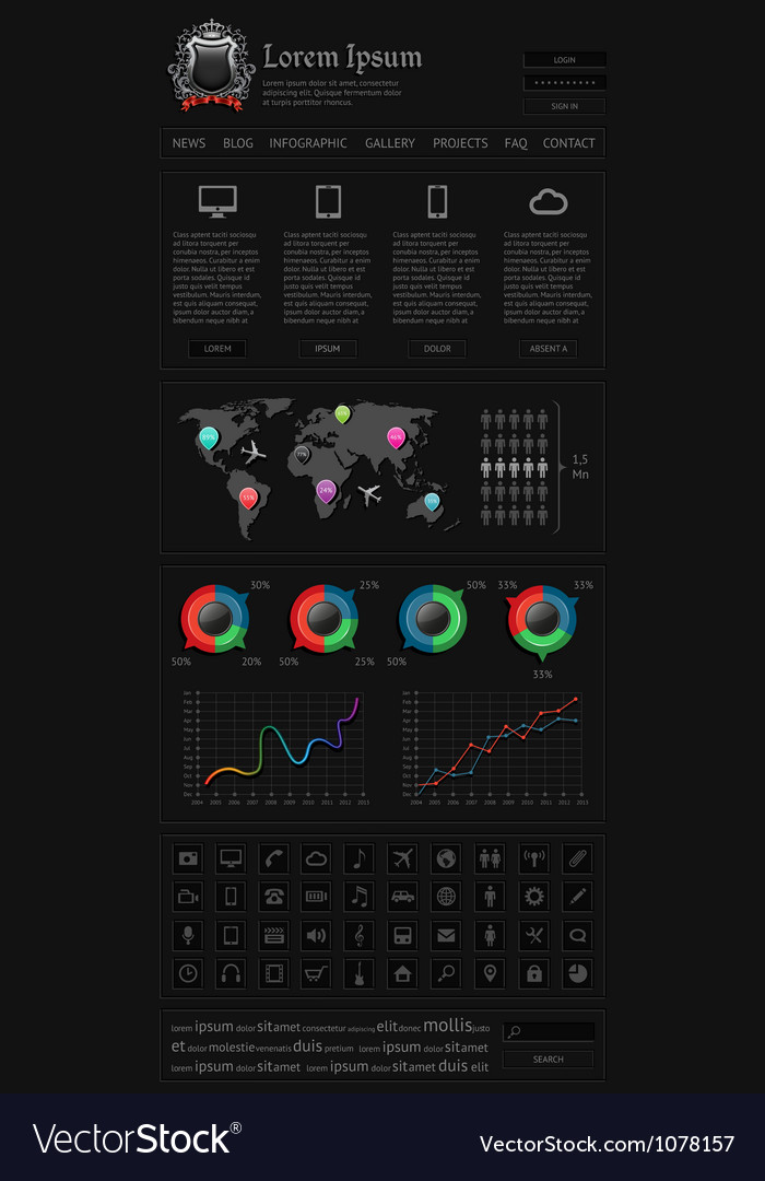 Web Elements & Data Icons