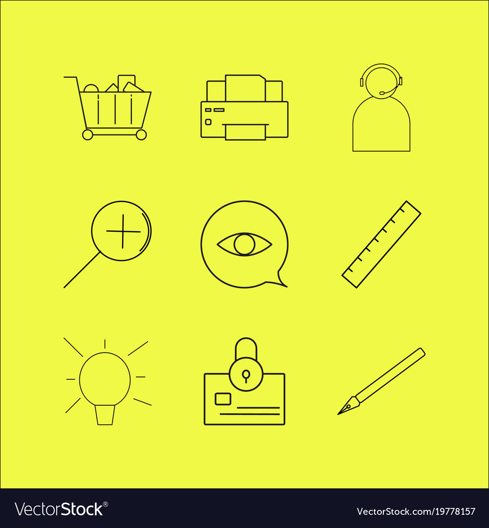 Web linear icon set simple outline icons