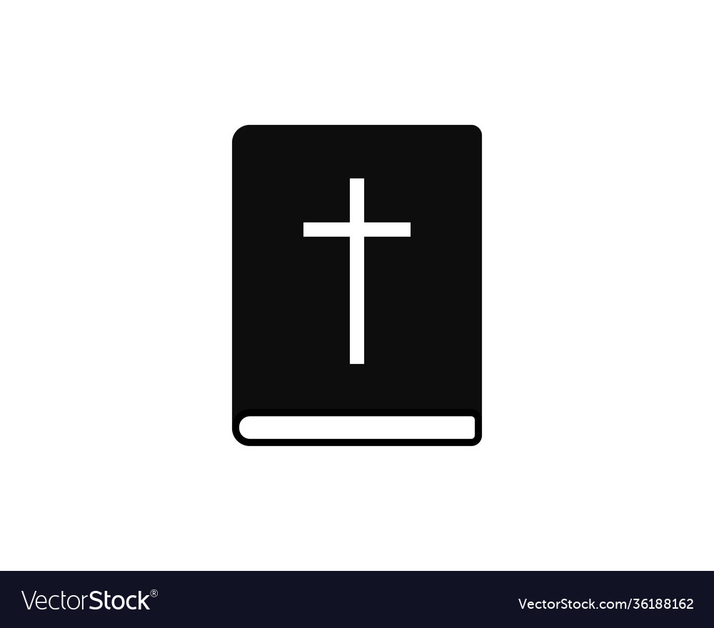 Bible icon in trendy flat style isolated on grey Vector Image