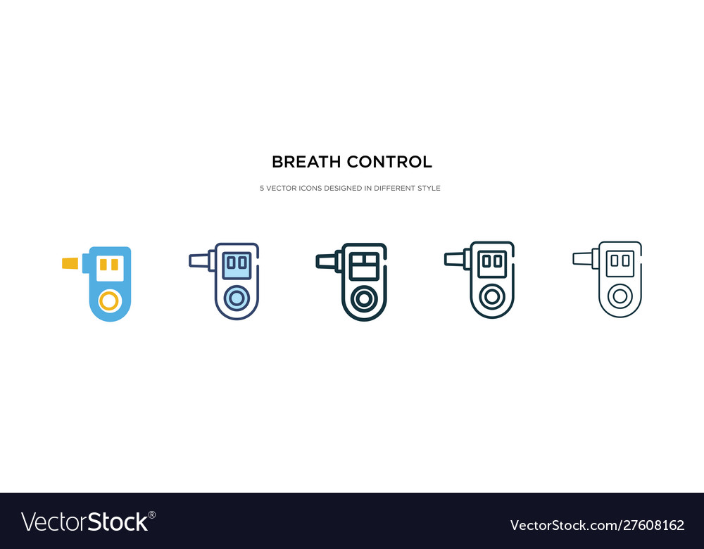 Breath control icon in different style two