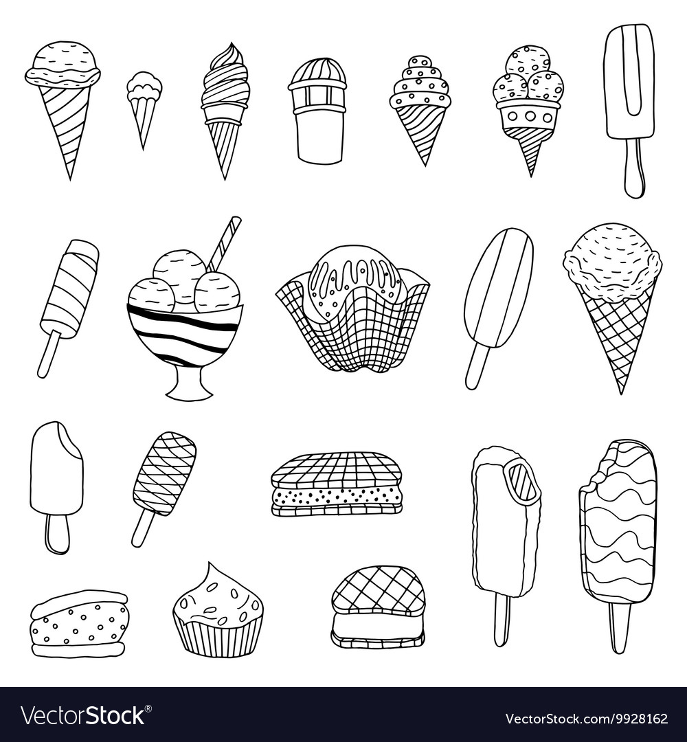 Collection of ice cream Royalty Free Vector Image