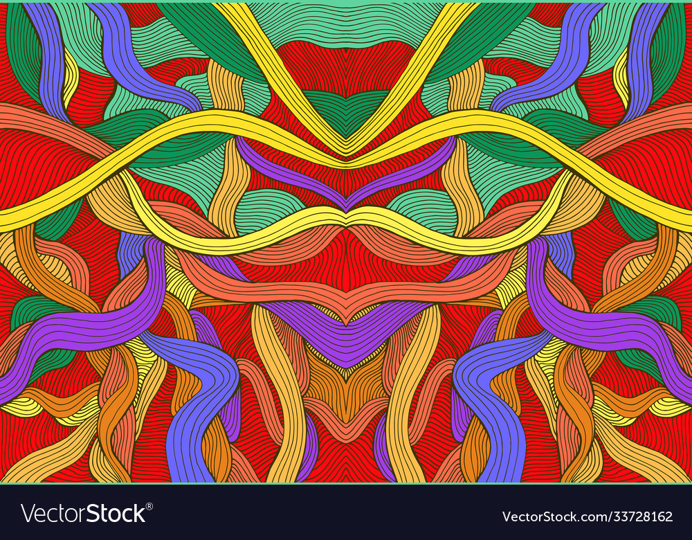 Colorful abstract symmetrical psychedelic pattern
