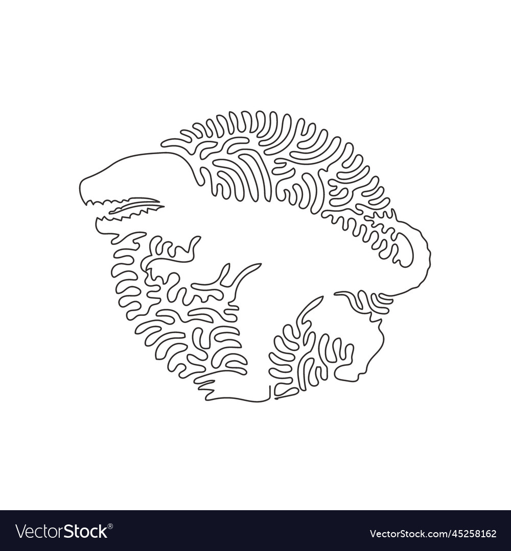 Continuous one curve line drawing of the most
