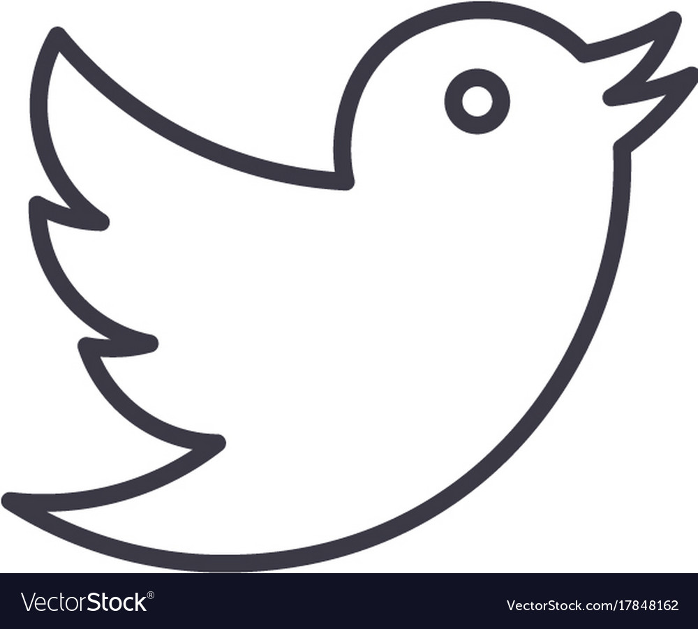 Dovetwitter line icon sign