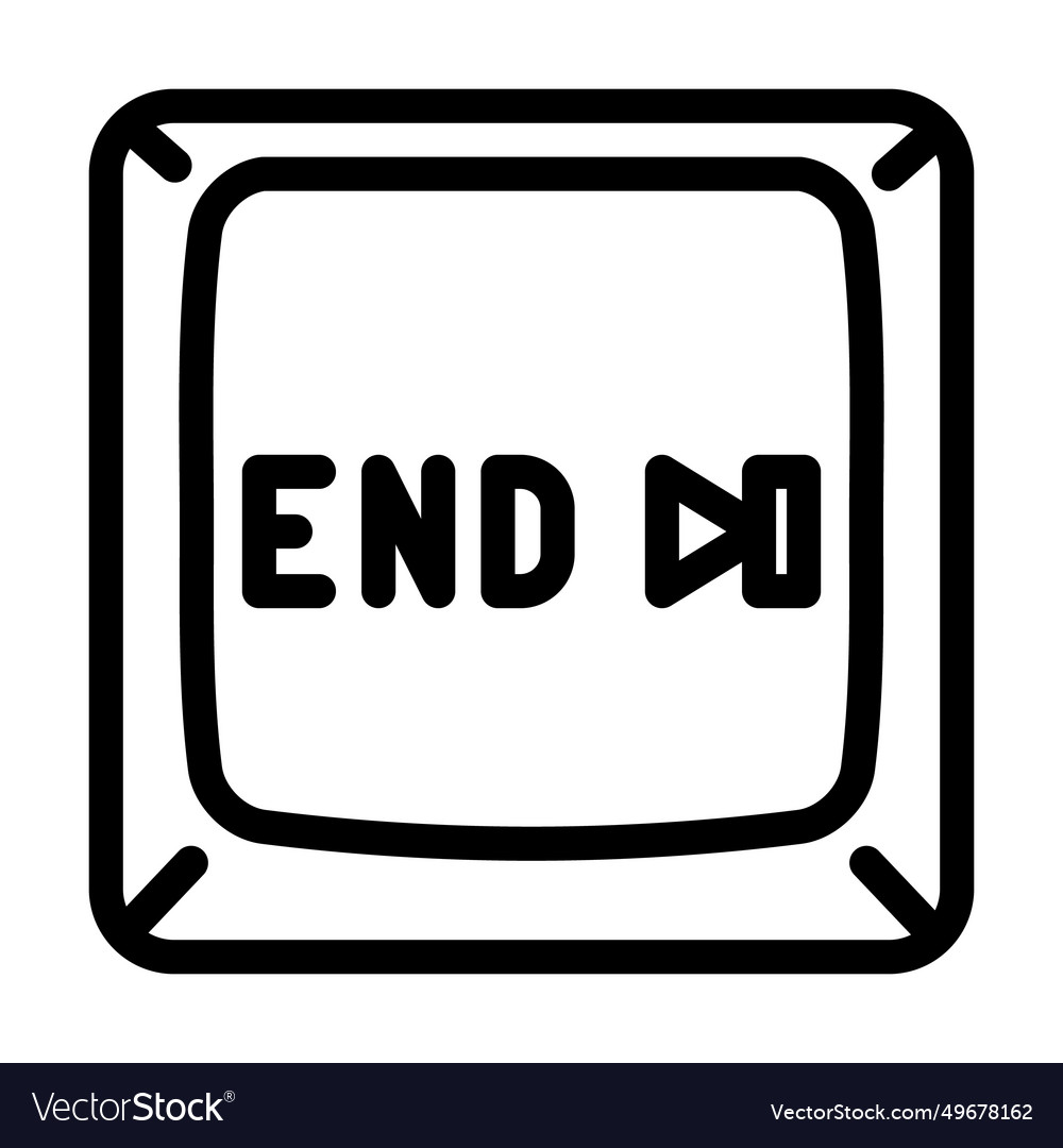 End button line icon