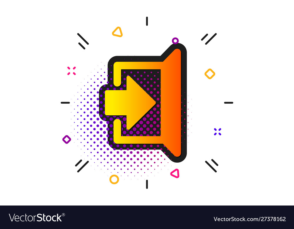 Exit icon open door sign
