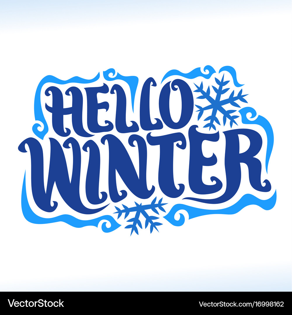 Hello winter Royalty Free Vector Image - VectorStock