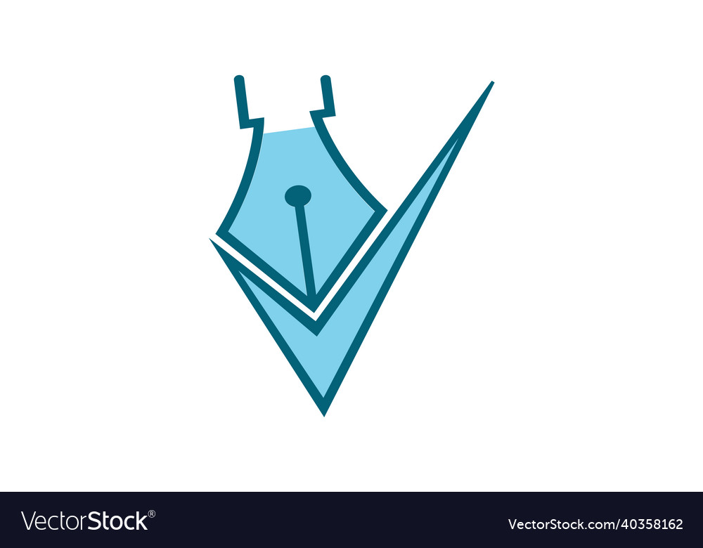 Ink Nib Checkmark Logo