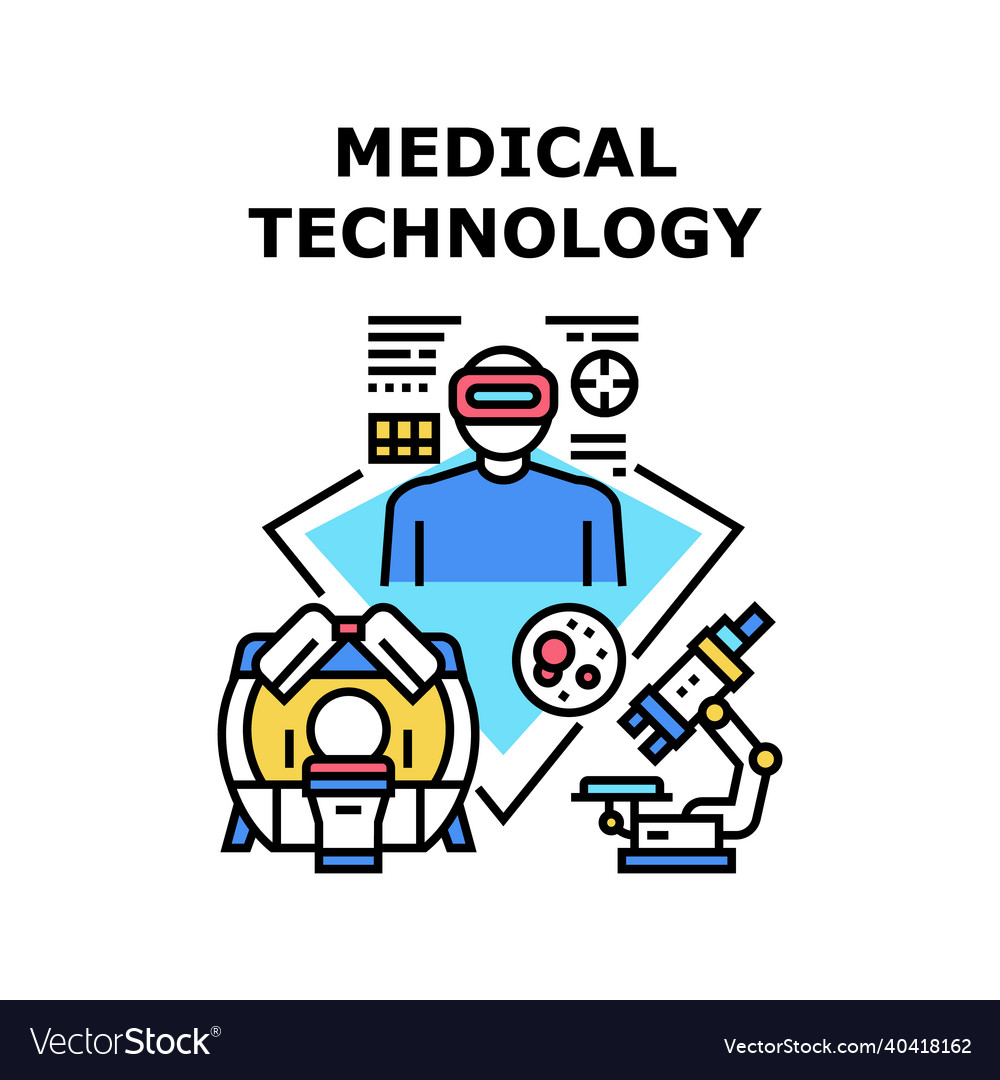 Medical technology concept color Royalty Free Vector Image