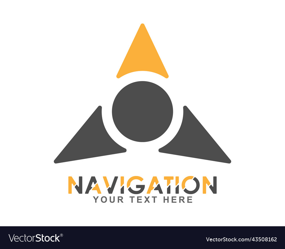 Navigation abstract compass arrow