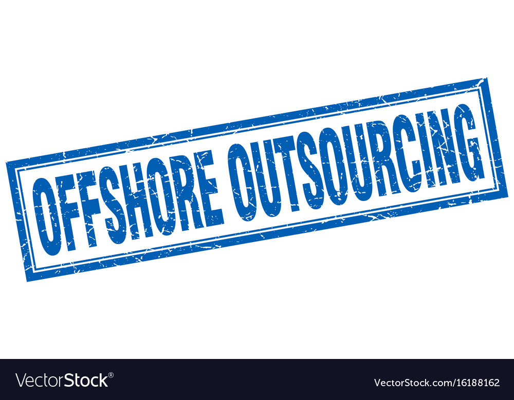 Offshore outsourcing square stamp