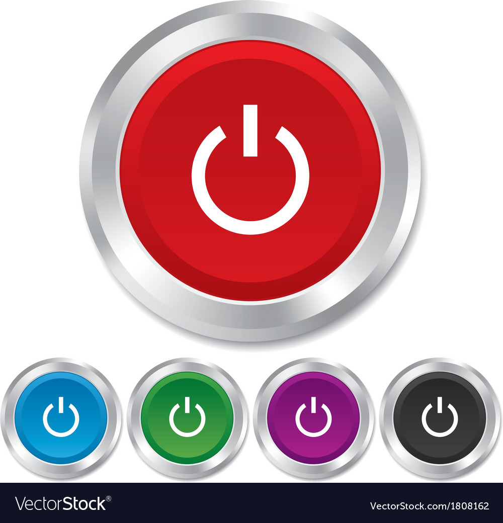 Power sign icon switch on symbol Royalty Free Vector Image