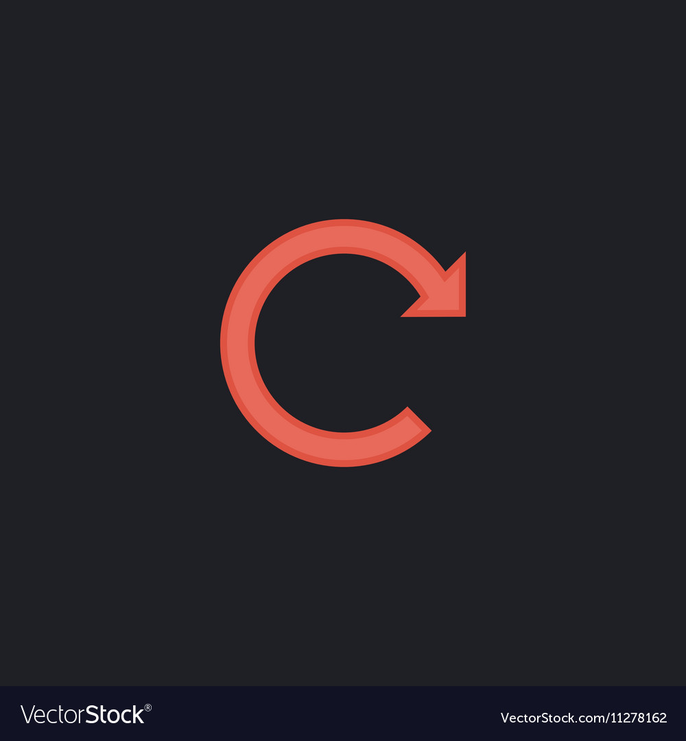 Rotation arrow computer symbol