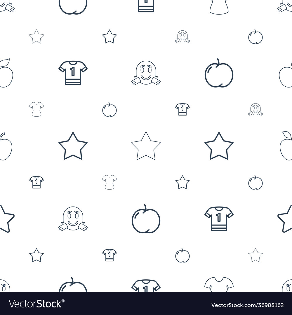 Rounded icons pattern seamless white background