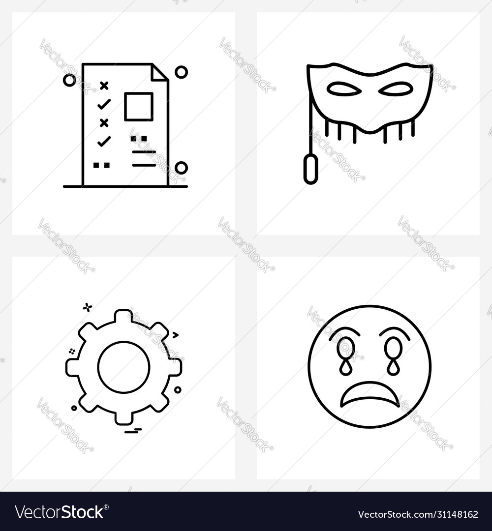 Set 4 ui icons and symbols for exam test