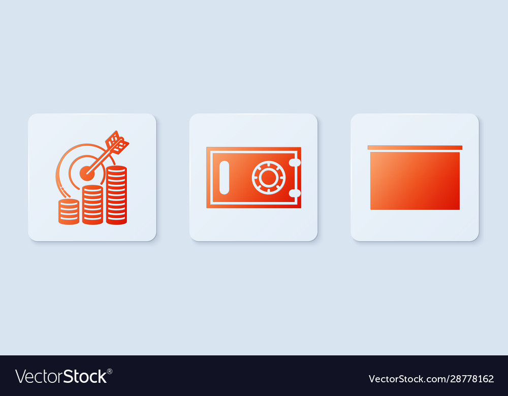 Set safe target with coin symbol and chalkboard vector image Set safe target with coin symbol and chalkboard