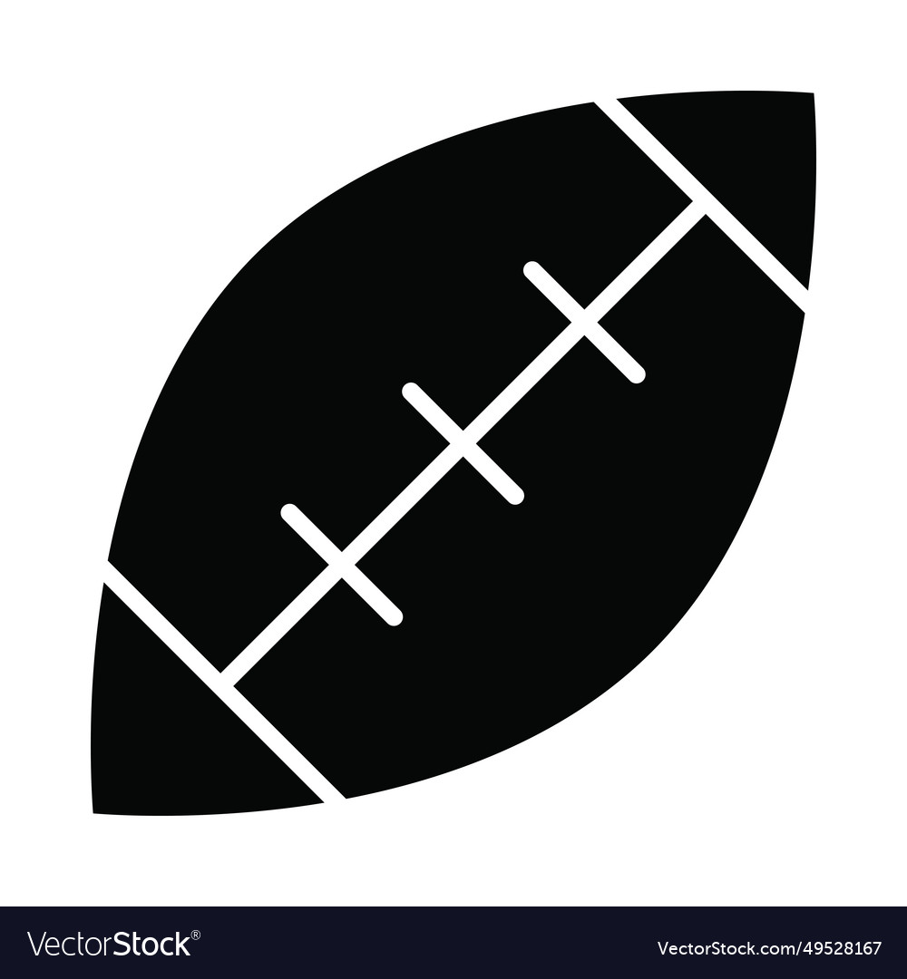 American football glyph icon for personal