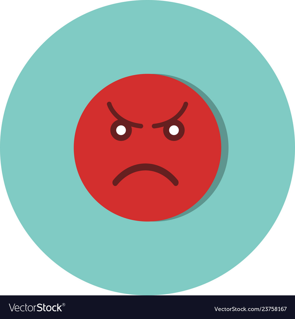 Angry Emoticon Icon Royalty Free Vector Image Vectorstock