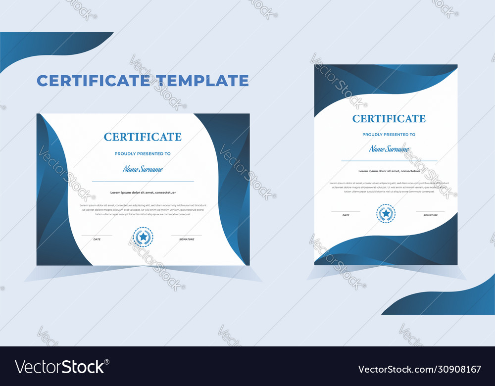 Certificate Appreciation Template Achievement Vector Image