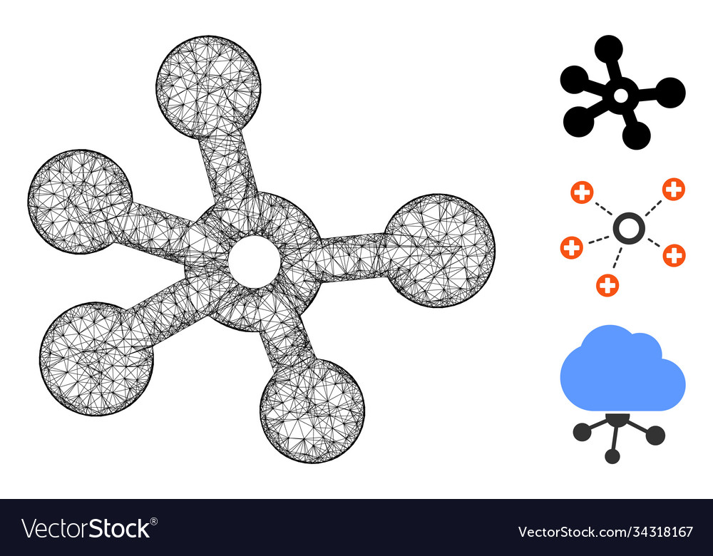Connections polygonal web mesh